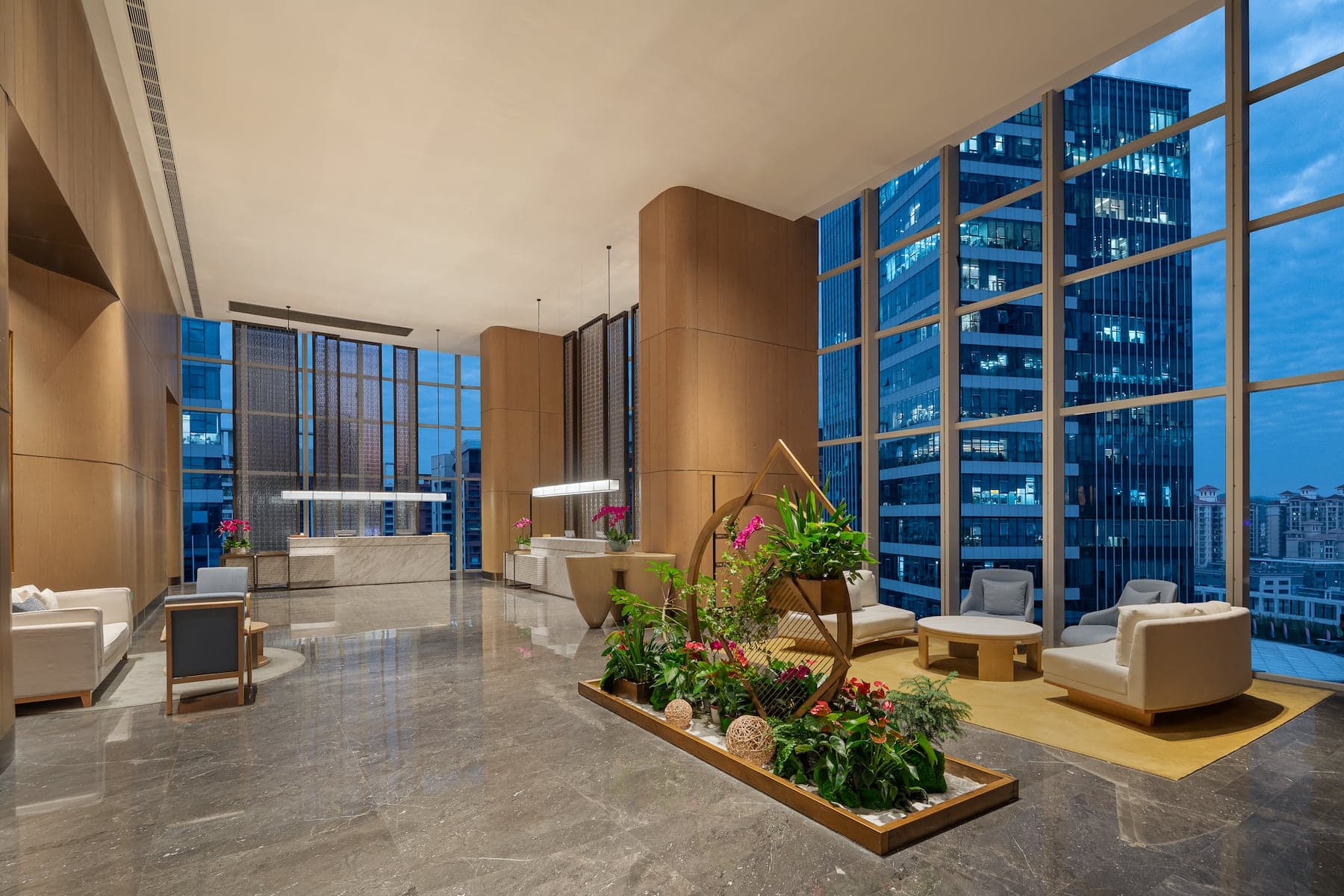 Lobby do Wyndham Guangzhou Baiyun Mountain